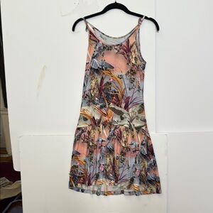 Molo Orange and Blue Tiered Ruffled Sundress